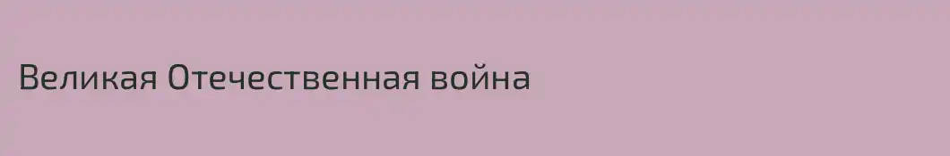Великая Отечественная война